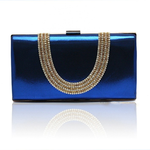 Blaue Metallic-Strass-Handtasche Abendtaschen